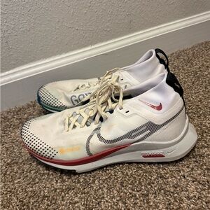 Nike White and Red Athletic Sneakers